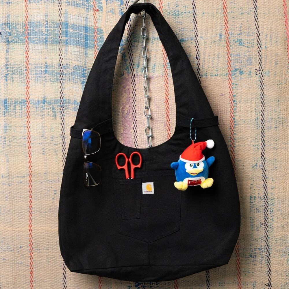 Upcycled carhartt hobo bag
